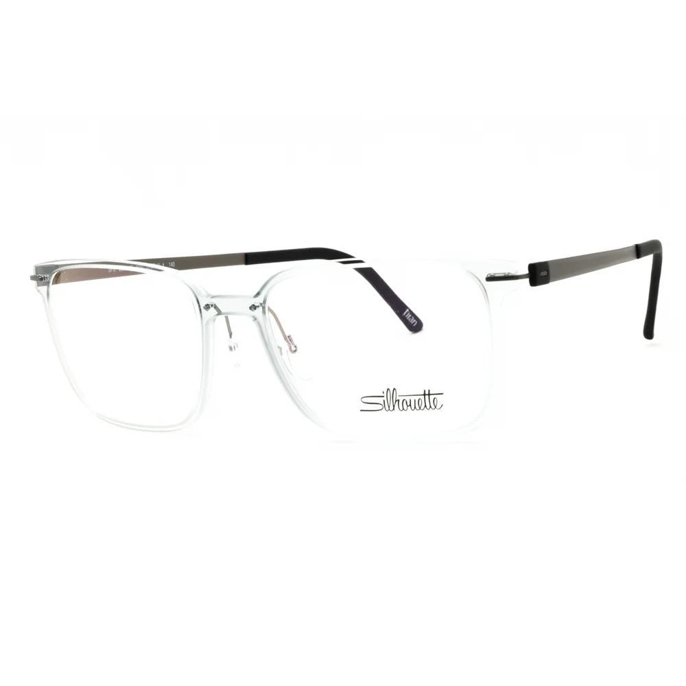 NWT Silhouette Infinity View 2937/75 Stone Grey Rectangle 53mm Eyeglasses